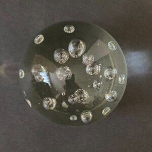Glass Controlled Bubble Paperweight